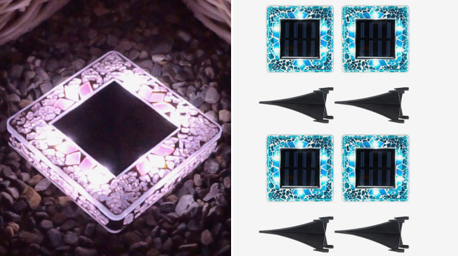 Bell Howell Square Mosaic Solar Disk Lights