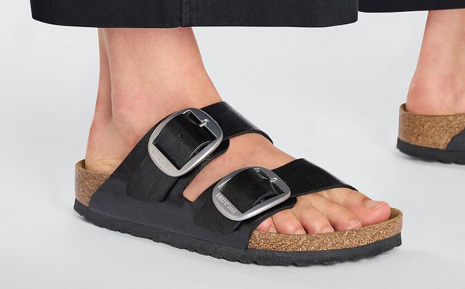 Birkenstock Arizona Big Buckle Slide Sandal in Licorice Color