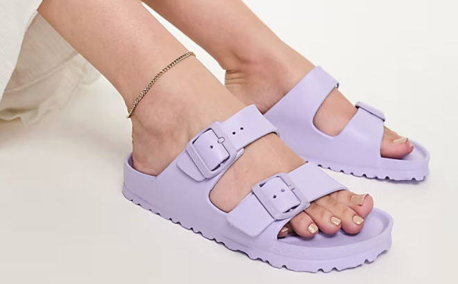 Birkenstock Arizona Eva Womens Sandals in Purple Color