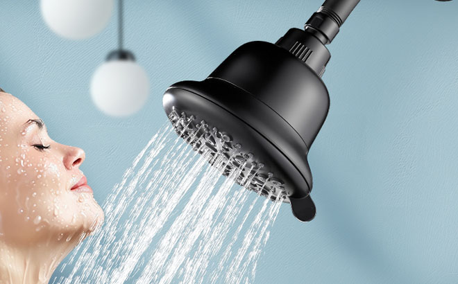 Black Cobbe Filtered Shower Head