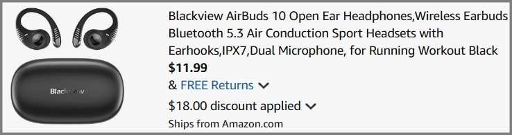 Blackview Wireless Earbuds Checkout