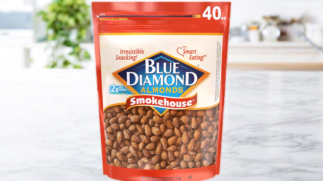 Blue Diamond Almonds Snack Nuts Resealable Bag 40 oz