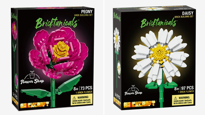 Brickcraft Bricktanicals Peony Building Kit and Daisy Brick Building Decoration Set Brickcraft Bricktanicals Peony Building Kit and Daisy Brick Building Decoration Set