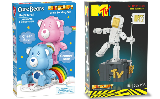 Brickcraft Care Bears Cheer Bear Grumpy Bear Brick Building Kit and MTV Moon Person Brick Building Kit Brickcraft Care Bears Cheer Bear Grumpy Bear Brick Building Kit and MTV Moon Person Brick Building Kit