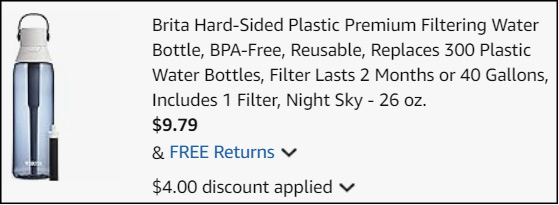 Brita Filtered 25 oz Water Bottle Checkout Brita Filtered 25 oz Water Bottle Checkout