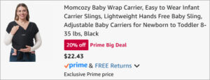 Checkout page of Baby Wrap Carrier