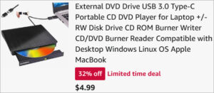Checkout page of Laurensory USB 3 0 External DVD Drive