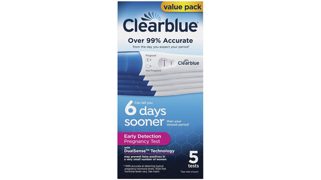Clearblue Early Detection Pregnancy Test 5 Count Clearblue Early Detection Pregnancy Test 5 Count