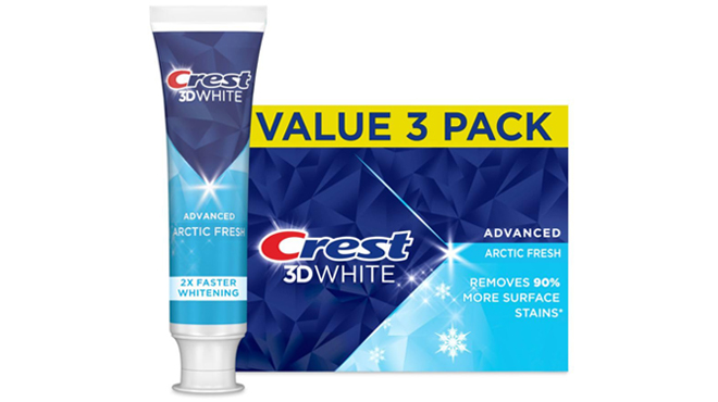 Crest 3D White Advanced Teeth Whitening Toothpaste 3 Pack