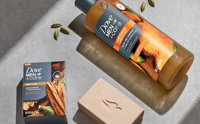 DOVE MEN CARE Body Wash Sandalwood Cardamom Oil DOVE MEN CARE Body Wash Sandalwood Cardamom Oil