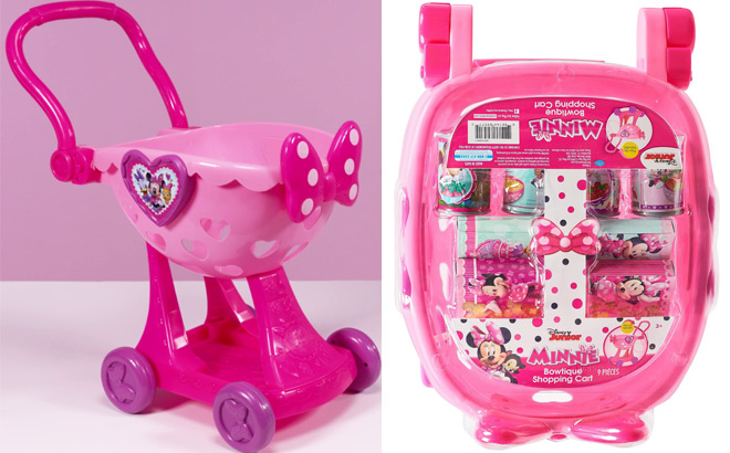 Disney Junior Minnie Mouse Bowtique Shopping Cart Playset