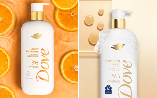 Dove Exfoliating Body Wash and Fragrance Free Body Wash Dove Exfoliating Body Wash and Fragrance Free Body Wash
