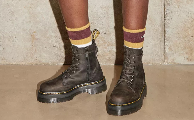 Dr Martens Jadon Boot Waxy Leather Platform Boots Dr Martens Jadon Boot Waxy Leather Platform Boots