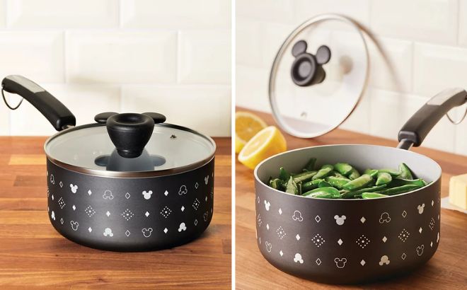 Farberware Disney Monochrome 2 Quart Ceramic Nonstick Saucepan