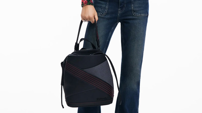 Faux Leather Backpack