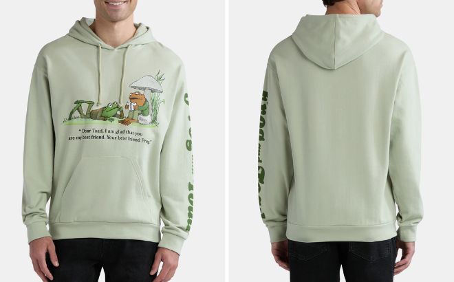 Frog and Toad Mens Best Friend Pullover Hoodie Frog and Toad Mens Best Friend Pullover Hoodie