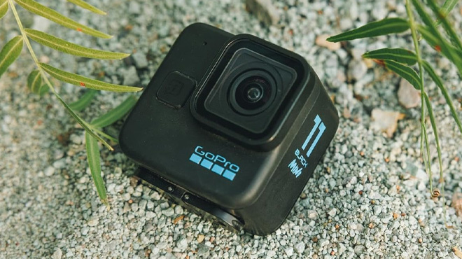 GoPro Hero11 Mini Waterproof Action Camera on Sand