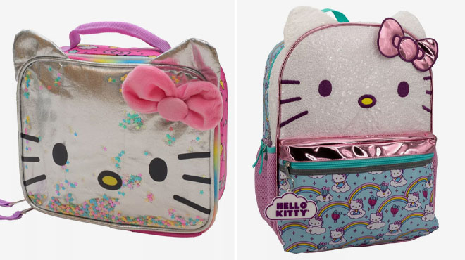 Hello Kitty Kids Lunch Bag and Backpack