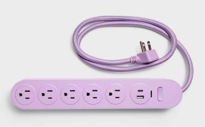 Heyday 5 Outlet Surge Protector 3 Cord with USB