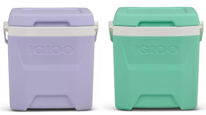 Igloo 12 Quart Hard Side Coolers in Lilac Breeze and Mint Igloo 12 Quart Hard Side Coolers in Lilac Breeze and Mint
