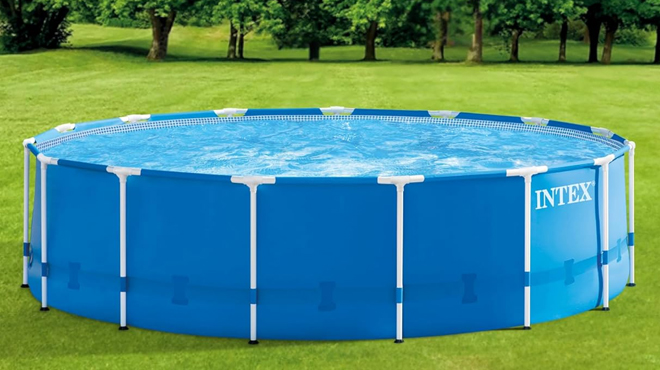 Intex 15 x 48 Metal Frame Swimming Pool