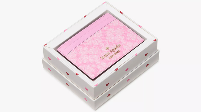 Kate Spade Boxed Spade Flower Small Slim Card Holder Kate Spade Boxed Spade Flower Small Slim Card Holder