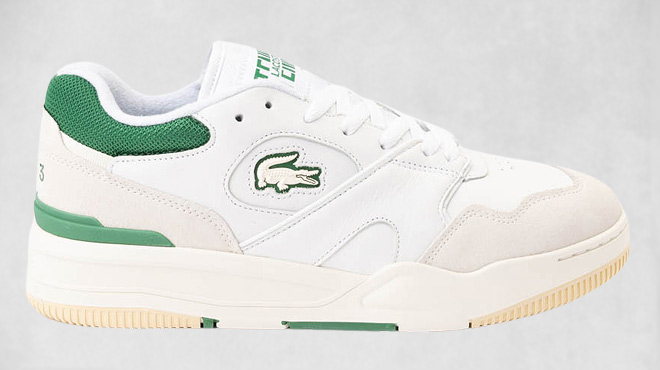 Lacoste Mens Lineshot 223 Sneaker in White Green