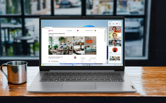 Lenovo IdeaPad 1i Laptop on the Table