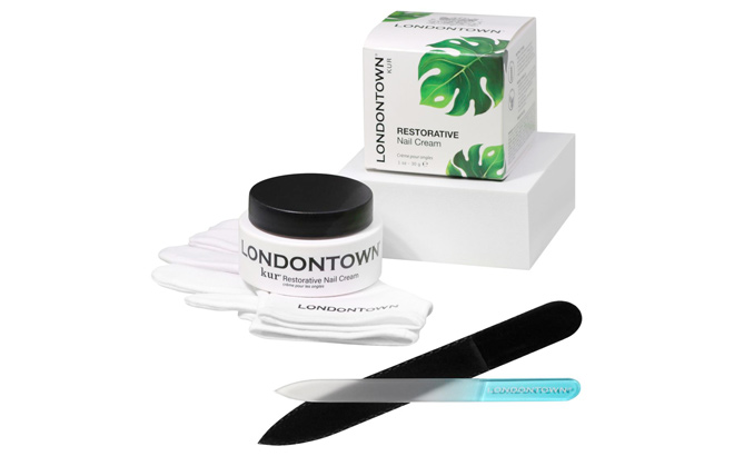 Londontown 3 piece Restorative Nail Cream Gloves Nail File Set