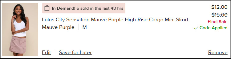 Lulus City Sensation High Rise Cargo Mini Skort Checkout