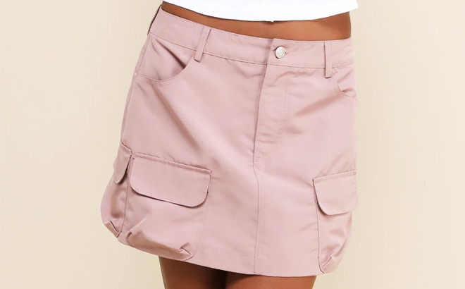 Lulus City Sensation High Rise Cargo Mini Skort