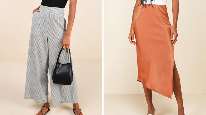 Lulus Instinctively Breezy Wide Leg Pants