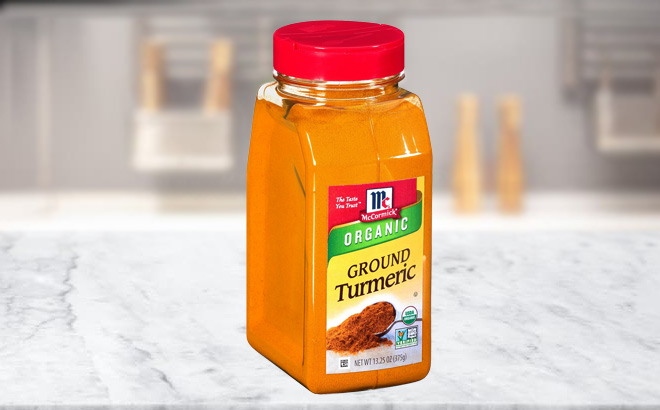 McCormick Ground Turmeric on a Table