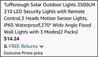 Motion Sensor Solar Lights 2 Pack Checkout Screenshot Motion Sensor Solar Lights 2 Pack Checkout Screenshot