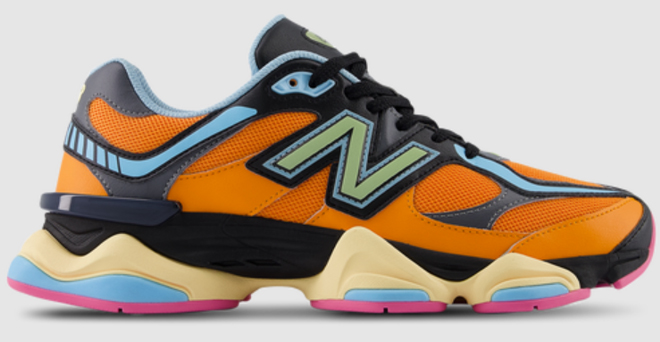 New Balance 9060 Mens Shoes in Orange Black Blue New Balance 9060 Mens Shoes in Orange Black Blue