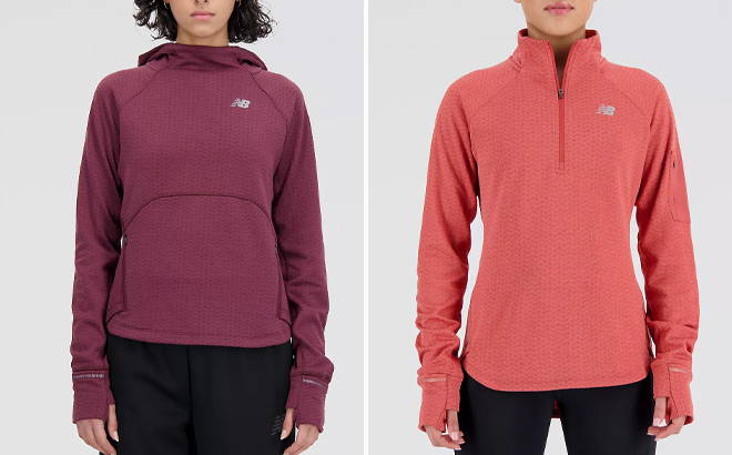 New Balance Womens Heat Grid Hoodie Pullover New Balance Womens Heat Grid Hoodie Pullover