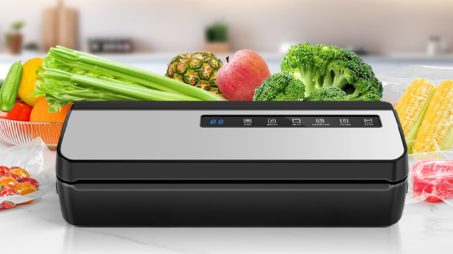 Niepu Vacuum Sealer Machine on a Marble Countertop