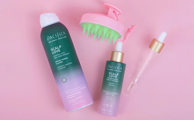 Pacifica Scalp Care Set on a Table