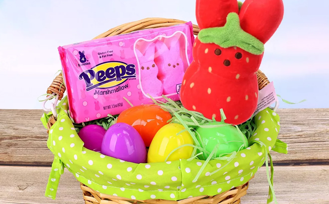 Peeps Plush Strawberry Candy Gift Set