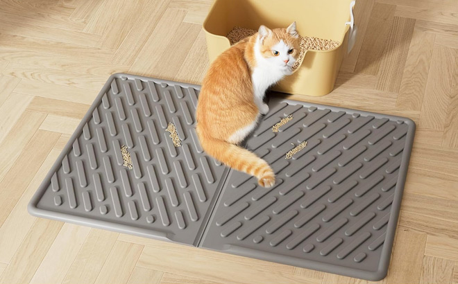 Pieviev Cat Litter Box Mat Pieviev Cat Litter Box Mat