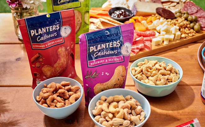 Planters Cashews Rosemary Sea Salt and Cinnamon Brown Sugar Flavors Planters Cashews Rosemary Sea Salt and Cinnamon Brown Sugar Flavors