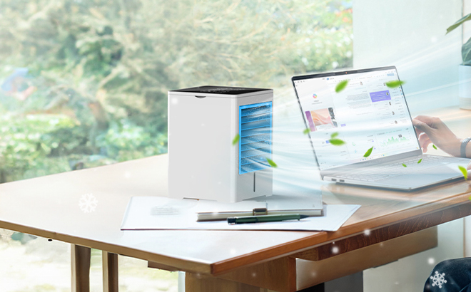 Portable Air Conditioner on a Table
