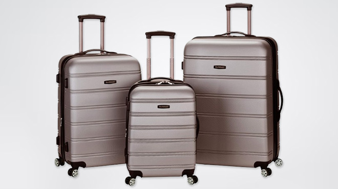 Rockland 3 Piece Melbourne Hardside Expandable Luggage Set