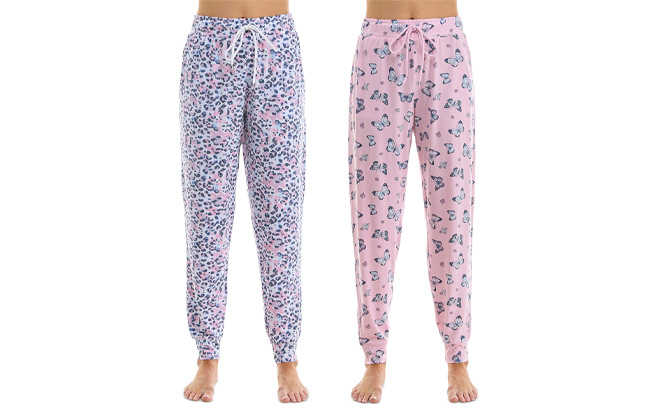 Roudelain Womens Printed Jogger Pajama Pants