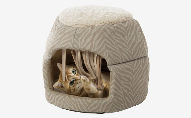 SmartyKat Fringed Convertible Cat Bed SmartyKat Fringed Convertible Cat Bed