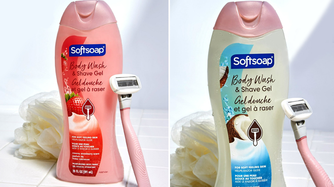 Softsoap Coconut Body Wash Shave Gel and Softsoap Strawberry Body Wash Shave Gel Softsoap Coconut Body Wash Shave Gel and Softsoap Strawberry Body Wash Shave Gel