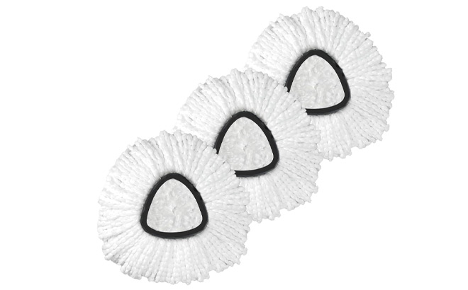 Spin Mop Replacement Heads 3 Pack on a White Background