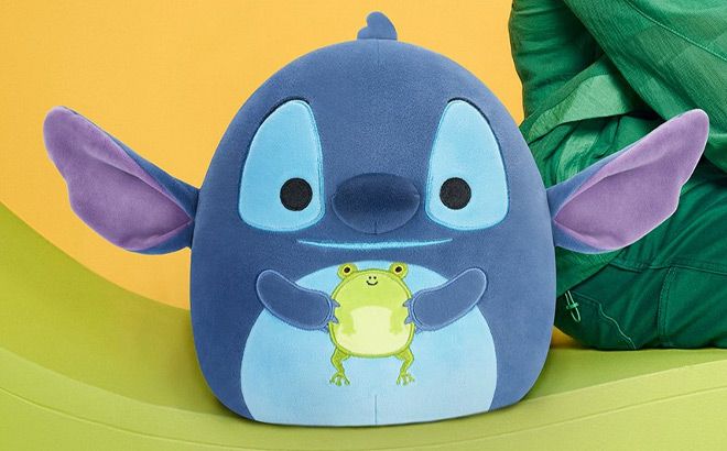 Squishmallows Disney Stitch Holding a Frog 8 Inch Plush