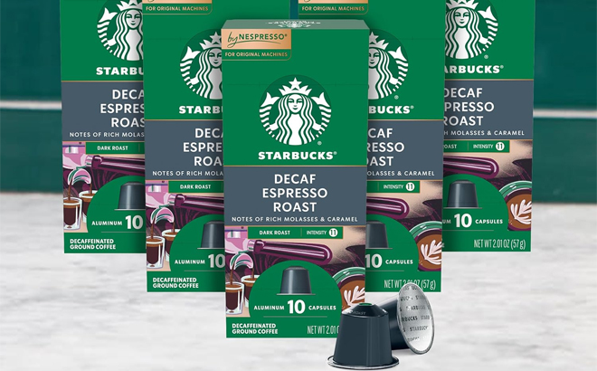 Starbucks by Nespresso Original Line Decaf Espresso Dark Roast 50 count Espresso Pods