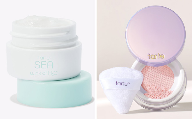 Tarte Travel Size Wink of H₂O Eye Cream and Creaseless Setting and Brightening Powder